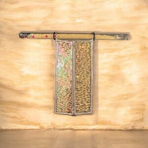 Vintage Artisan Kaleidoscope pewter and glass with oil wand.